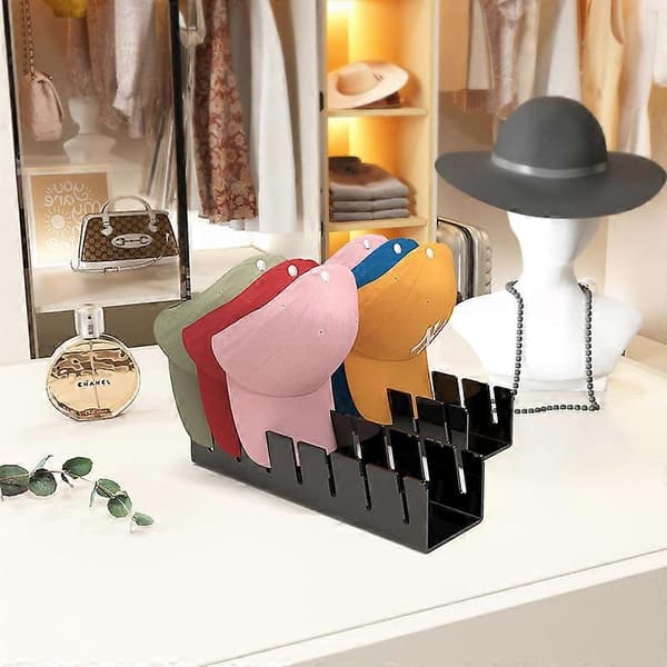 Hat Stativ til Baseball Caps, Hat Hylder Display Opbevaring til 14 Baseball Black