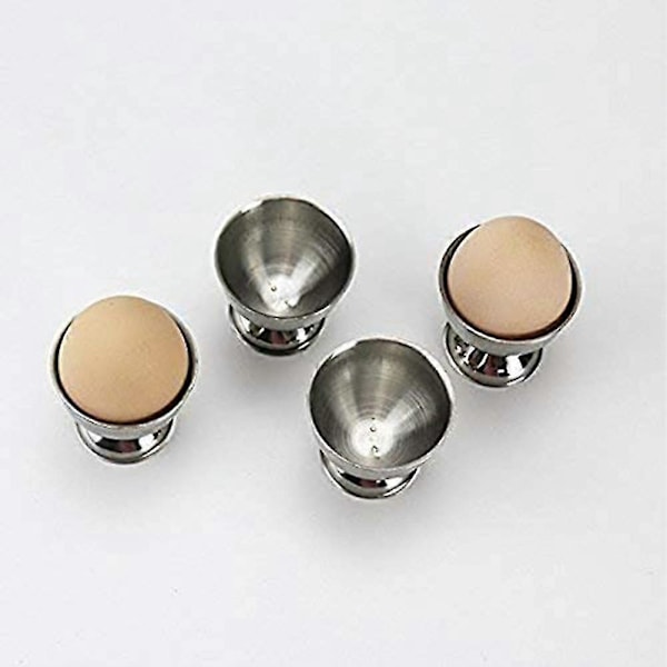4 st Rostfria Fjädrar Trådbricka, Ägghållare, Förvaringshållare, Metall Äggkopp, Spiral Spr