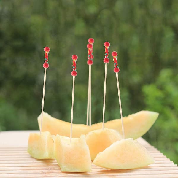 100 st cocktailtandpetare cocktailpinnar handgjord naturlig bambu