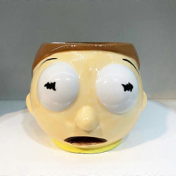 400ml 500ml Rick and Morti Muggar Keramisk Mugg Kaffe Mjölk Kopp Kontorsmugg Keramiskt Vatten Stor Kapacitet 3D Hem Kök Dryckesartiklar Hög Kvalitet Morty(300-400ml) 400ml-500ml