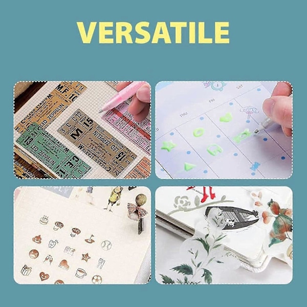 6 st Limstift med Lim, Scrapbooking Snabbtorkande Limstift, Limstift för Hantverk Tyg, Färgglada Snabbtorkande Limstift Set för Scrapbooking, Pappershantverk