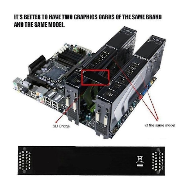 10cm Flexibel SLI Brygga GPU Kabel VGA Interconnect Anslutning För Nvidia