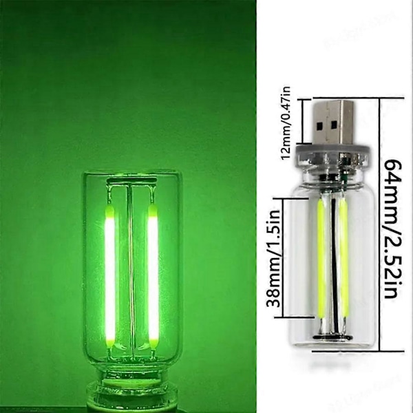 Bärbar USB Plug-in LED Mini Nattlampa Bil Atmosfär Ljus Mobila Lampor C