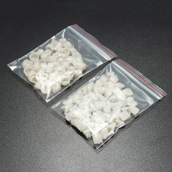120 st Dentalmaterial Tänder Blandade Temporära Kronor 70 st Främre Framtänder 50 st Molar Bakre Fanér Tänder Tandläkarverktyg