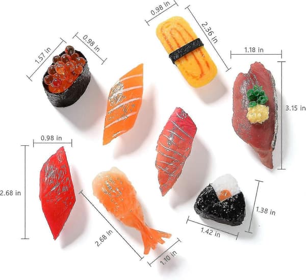 Söpöt jääkaappimagneetit - Simuloidut sushi-koristemagneetit
