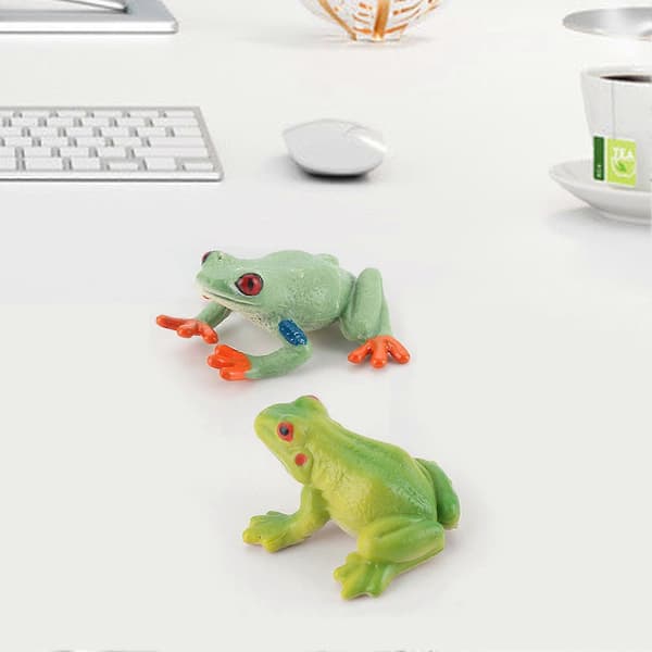 Groda Modell Luktfri Solid PVC Realistisk Groda Figur För Hemmet Green