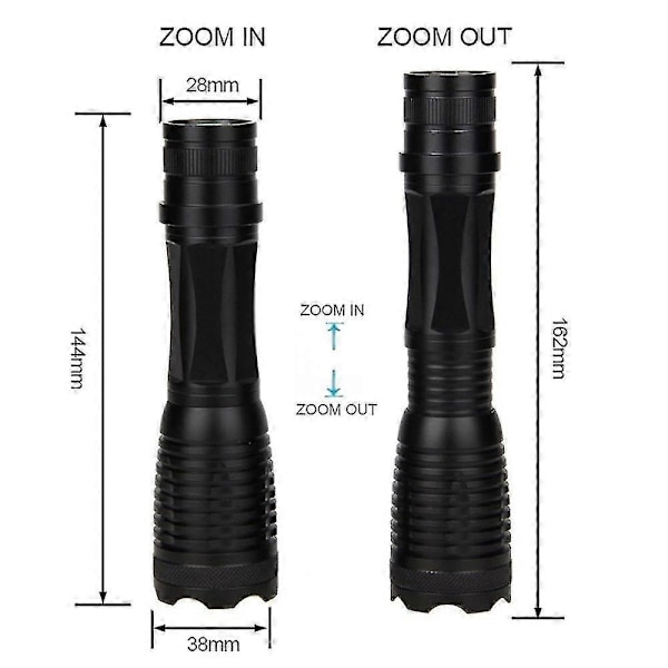 Infraröd Ficklampa 940nm - Zoombar Illuminator med Konvex Lins för Mörkerseende Jakt