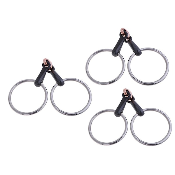 Kopparlänk Eggbutt Trens Bett Ringtrens för Häst 105mm