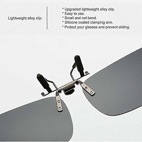 3-pack, Clip On Flip Up Polariserade Linser För UV-skydd Solglasögon