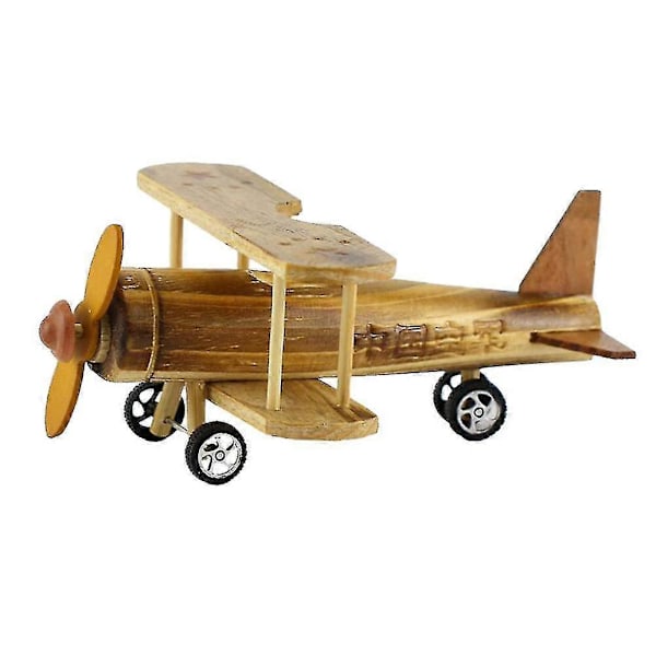 Trä Flygplan Ornament Leksaker Trä Tankfartyg Flygplan Leksaker Barn Träleksaker Trähantverkstillbehör