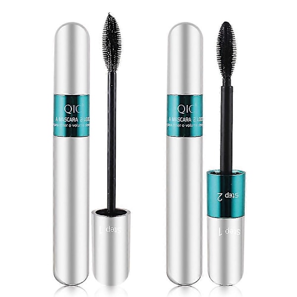2x Mascara Vattentät Snabbtorkande Ögonfransar Böjande Förlängande Smink Ögonfransar Mascara (FMY)