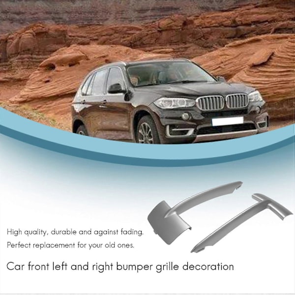 1 Par Främre Vänster Höger Stötfångargrill Trim Stötfångare Nedre Grill Trim Kåpa 1117303113, 51117303114 för X5 F15 2014-2017