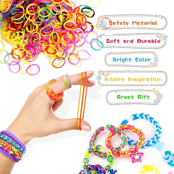 2500+ Elastikker Sæt, 30 Farver Elastik Twist Elastikker Til DIY Genopfyldning Armbånd Fremstilling Håndværk Sæt