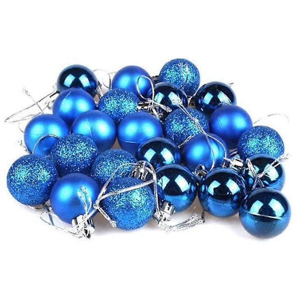 1 Ask 3cm Hem Julgransdekor Boll Prydnad Hängande Julgransfest Ornament Dekorationer Blue