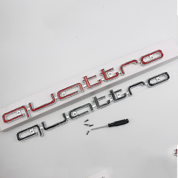 Cool Quattro Logobadge Emblem Bilsticker Frontgrill Nedre Trim För Aud-i A6 A7 - jue.T