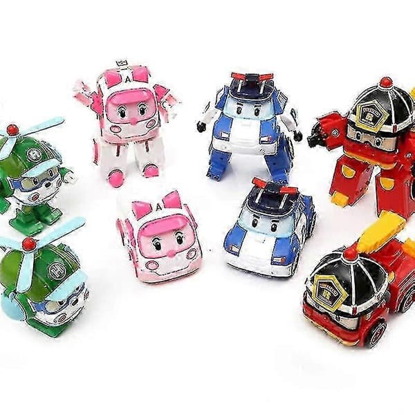POLI Transformasjonslekesett Poli Transformasjon Politibil Redningsteam Auto Robot