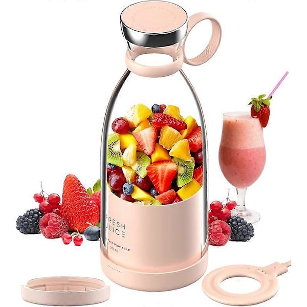 Personlig Blender, Portabel Blender, Batteridriven USB-Blender (Rosa) Pink 420ML