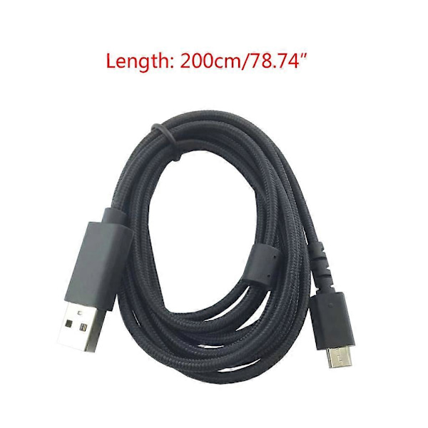 Ersättnings USB Flätad Kabel Datakabel Tråd för G915 G913 TKL G502 Tangentbord 200cm Synkroniseringsladdningssladd Ersättningar