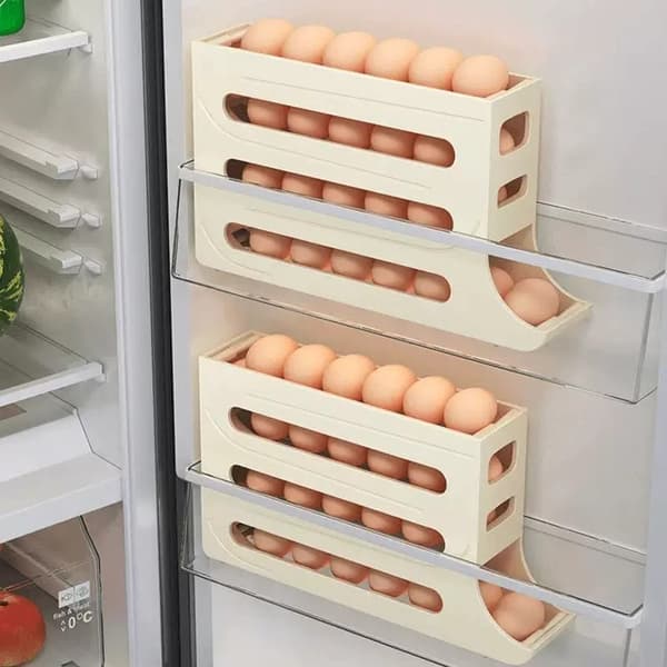 Eggeholder - Automatisk dispenser - 4 nivåer - Stor kapasitet - Plassbesparende