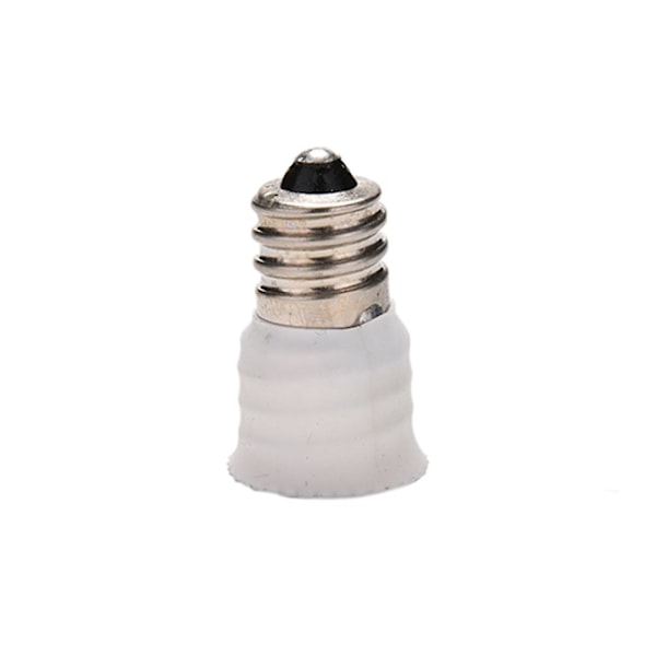 E12 till E14 Glödlampshållaradapter Socket Konverterare Ljusbas Candelabra Vit