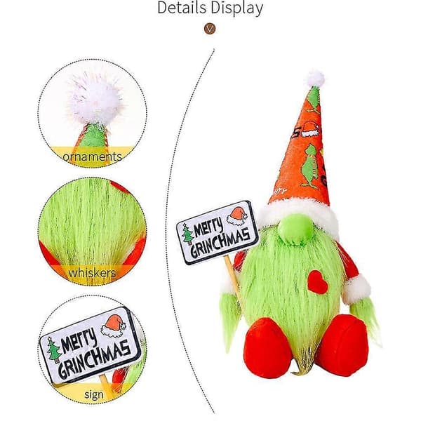 Ansiktsløs Gnome Grinch Rotter P Dukke 1 stk