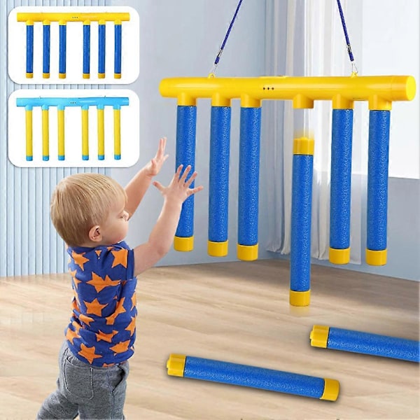 Fångstpinnar Spel Rolig Snabb Reaktions Träning Leksak för Inomhus Utomhus Yellow