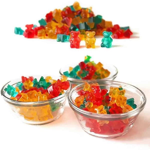 3 Delar Godisform Silikon Gummibjörnsformar Silikonformar
