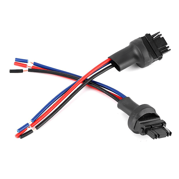 2 st 3157 Bil Glödlampa Hållare Adapter Kabel för Blinkersljus