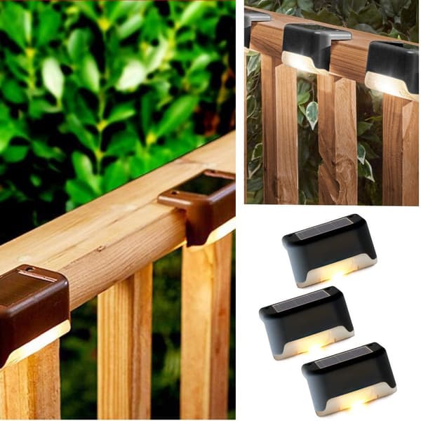 Solar Powered Stair and Railing Lights 4-pack