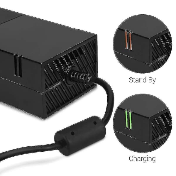 Xbox One Strømforsyningssten, [opgraderet version] Xbox AC-adapter udskiftningslader Strømkabel til Microsoft Xbox One, 100-240V spænding