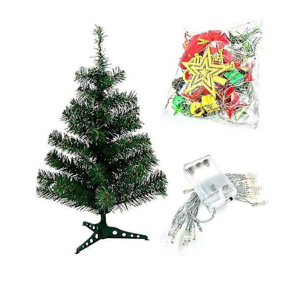 Mini konstgjort julgran Julborddekoration med LED-lampor 30CM