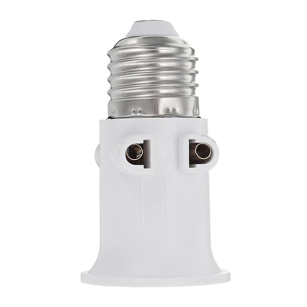 EU LED Glödlampa Adapter Lamphållare Bas Plugg Kontakt AC100-240V 4A E27 ABS