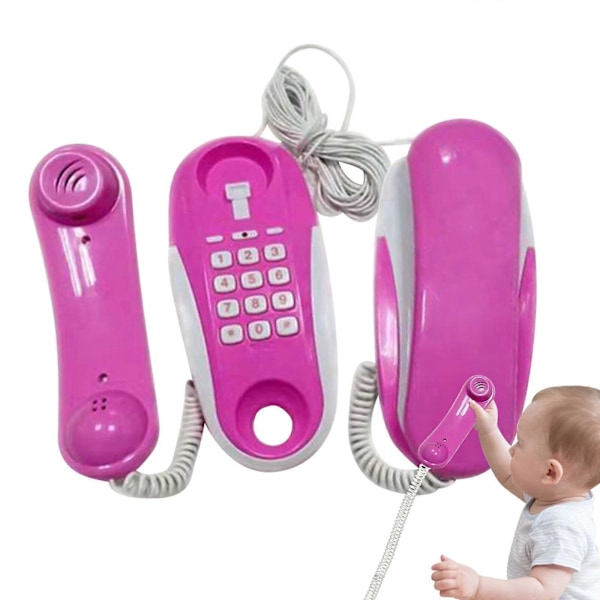 Leksakstelefon för barn, Intercom-leksak med riktiga ringsignaler, Låtsastelefon, 50% rabatt (FMY)