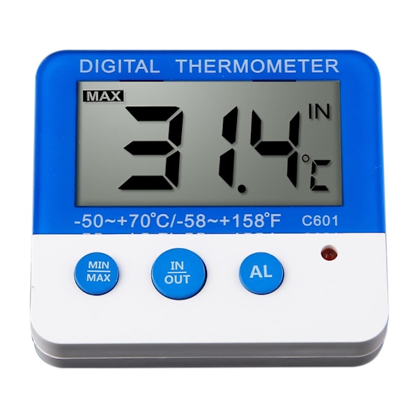 Digital Kylskåpstermometer med Alarm och Max Min Temperatur Lättläst LCD-Display Digital Kyl