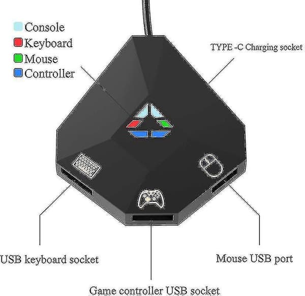 Keyboard- og museadapter til Nintendo Switch/ Ps4/ Ps3/ Xbox One/ Xbox 360-konverter