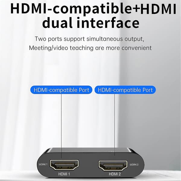 Usb 3.0 - Kaksois-HDMI-sovitin Ulkoinen Video Tukee Vain Windowsia