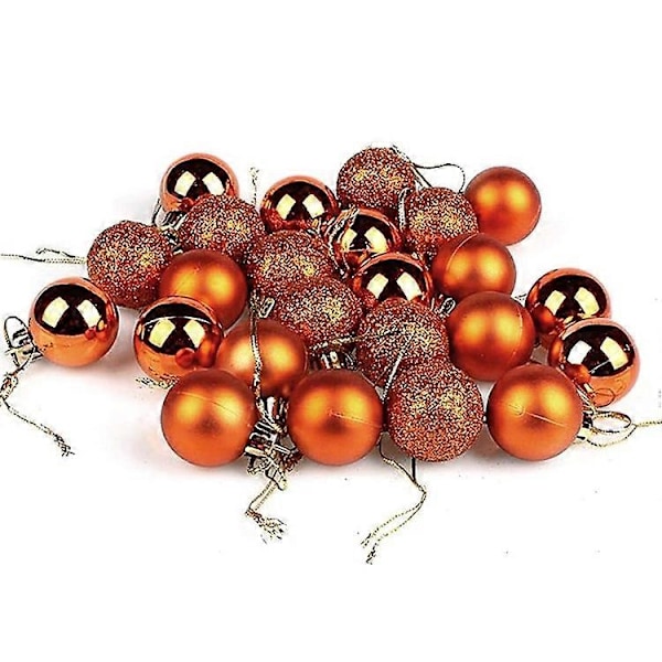 1 Ask 3cm Hem Julgransdekor Boll Prydnad Hängande Julgransfest Ornament Dekorationer Gold