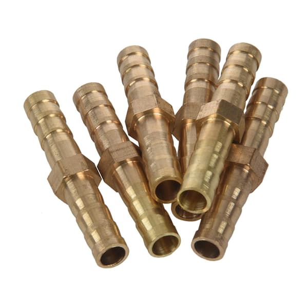 5st 6mm Innerdiameter Luft Gas Rak Slang Rör Anslutningskoppling