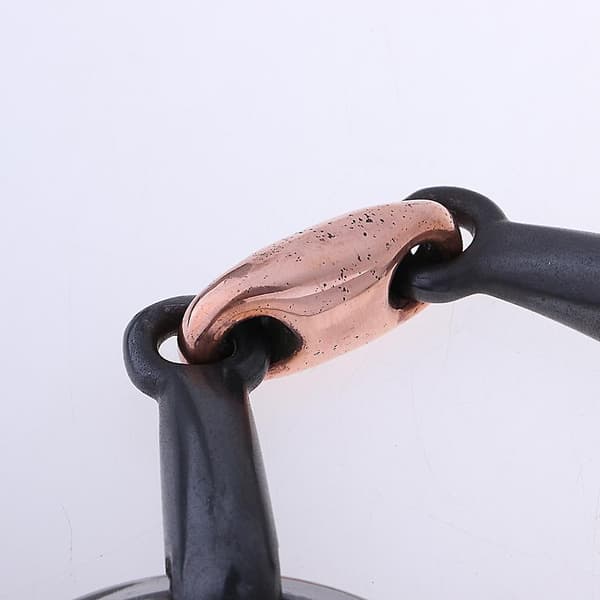 Kobber Link Eggbutt Snaffle Bitt Ring Snaffle Bitt for Hest 105mm