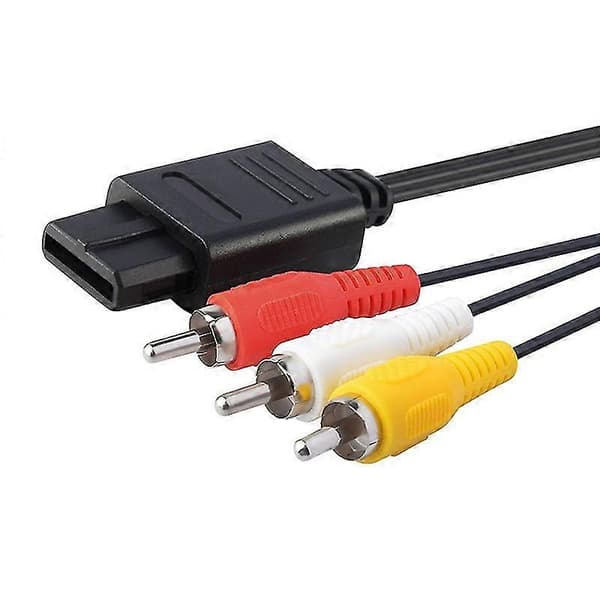 SNES Gamecube TV Kabel N64 AV Videoledning RCA Audio