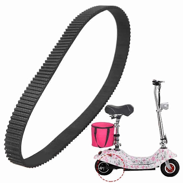 384-3M-12 Drivrem i Gummi Tillbehör för Liten Elcykel Elektrisk Skoter Motor Svart