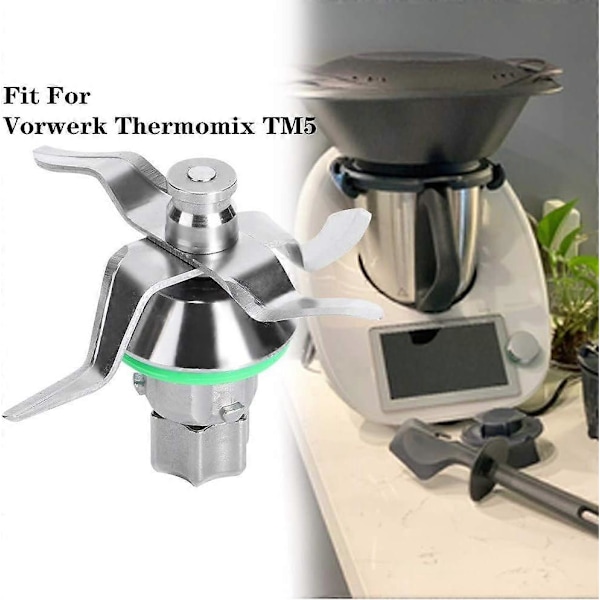 Blenderblad för Vorwerk Thermomix TM5, Livsmedelsklassat Rostfritt Stål Köksblad Blenderblad Ersättning, Låg Ljudnivå, Hög Belastning