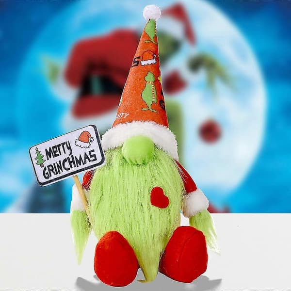 Kasvoton tonttu Grinch Rotat P Nukke 1kpl