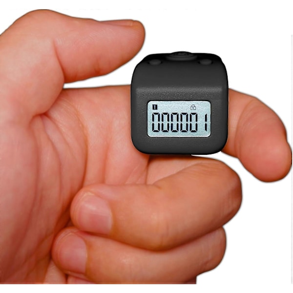 Laddningsbart Fingerräknare, IPX8 Vattentät Varvräknare, Tyst 6-kanals Digital Tasbih-räknare med LED för Bön Simning Stickning Present