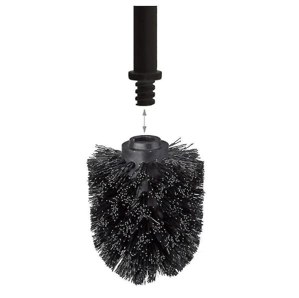 6 stk Toalett Erstatningsbørstehode Hvit Erstatningsbørster Diameter 8cm black 6pcs
