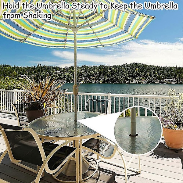 Utomhus Trädgårds Parasoll Kil Håller Parasollet Stadigt Fixeringshylsa För Trädgård Gård Pool Umbrella Hole Sleeve x2pcs