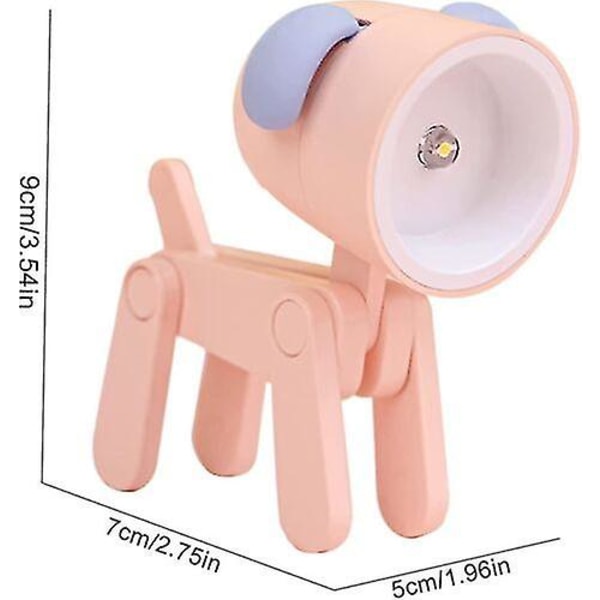 Mini Tecknade Djur LED Skrivbordslampa Portabel Justerbar Söt Djur Nattlampa blue dog