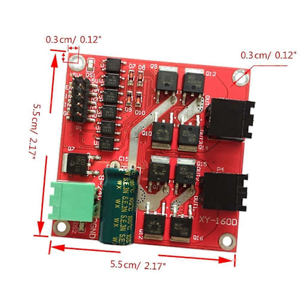 12V 24V 7A 160W Dubbel DC Motor Drivmodul H-brygga L298 Kontrollsignal