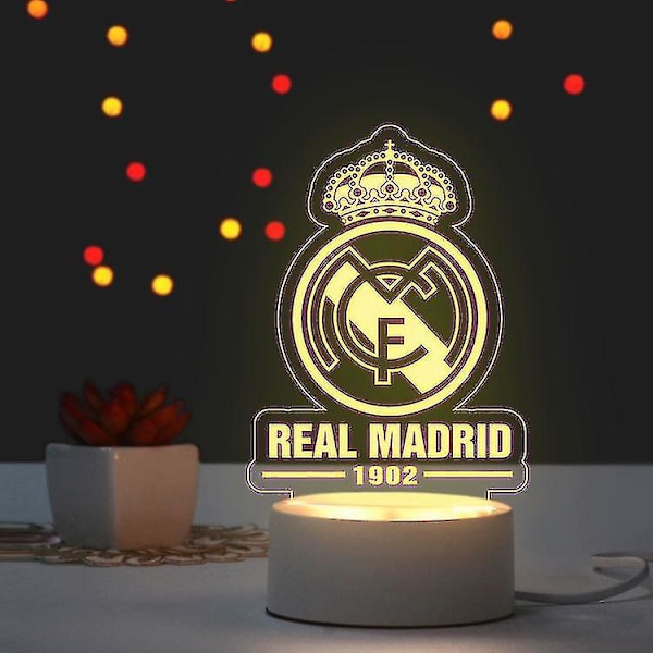 Real Madrid Fotboll Nattlampa Kreativ Fläktdekoration Fotbollsklubb(FMY)