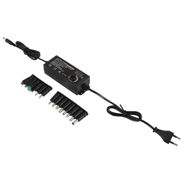 24V 3A 72W universell strømforsyning, AC til DC 3V-24V justerbar strømadapter med LED-spenningsvisning